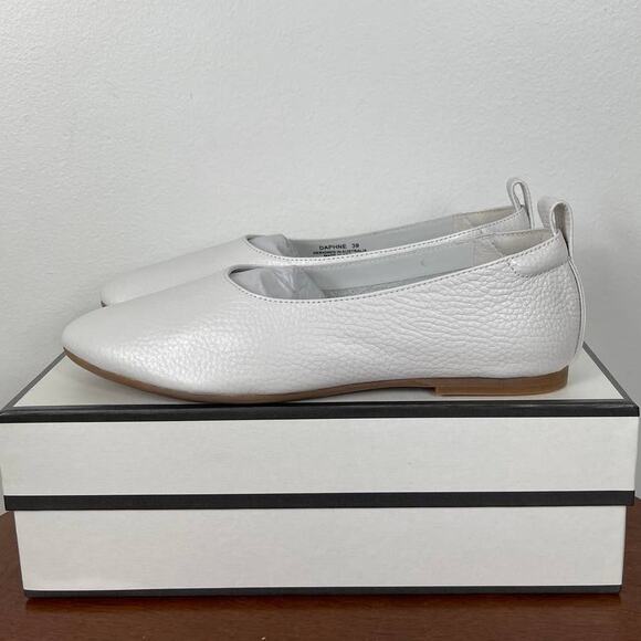 New Senso Daphne Ballet Flats in White Leather Women\'s Size EU 39